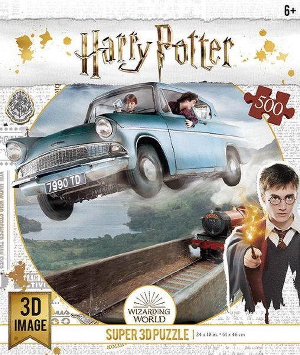 3D Image puzzel - Harry Potter Ford Anglia (500)